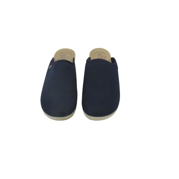 Fly Flot Navy Blue Mesh Clogs Mules Anti Shock Anatomic Shoes Sz 41 or 10 1/2 US - Picture 1 of 5